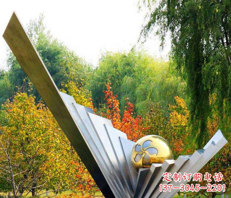 宜宾不锈钢大型翅膀景观雕塑