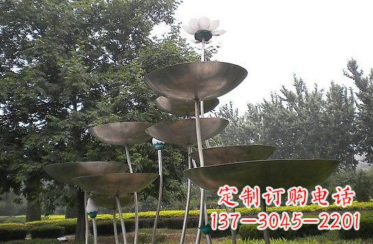 宜宾不锈钢大型荷叶雕塑