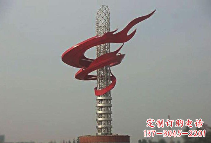 宜宾不锈钢大型火炬雕塑