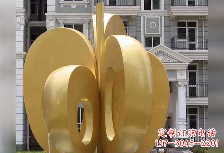 宜宾不锈钢大型苹果雕塑