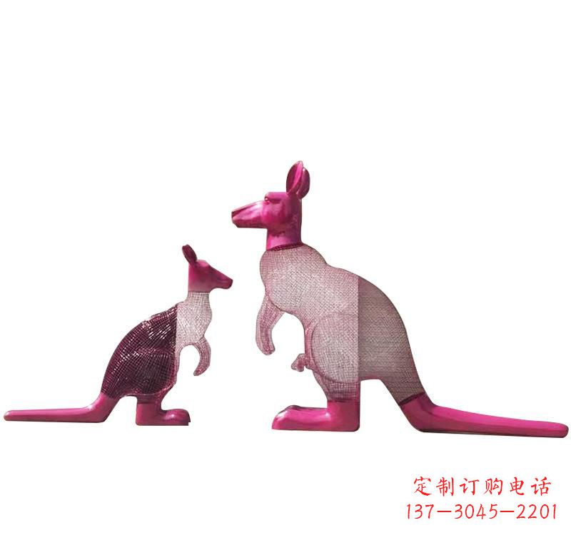 宜宾不锈钢袋鼠雕塑——传承澳大利亚文化