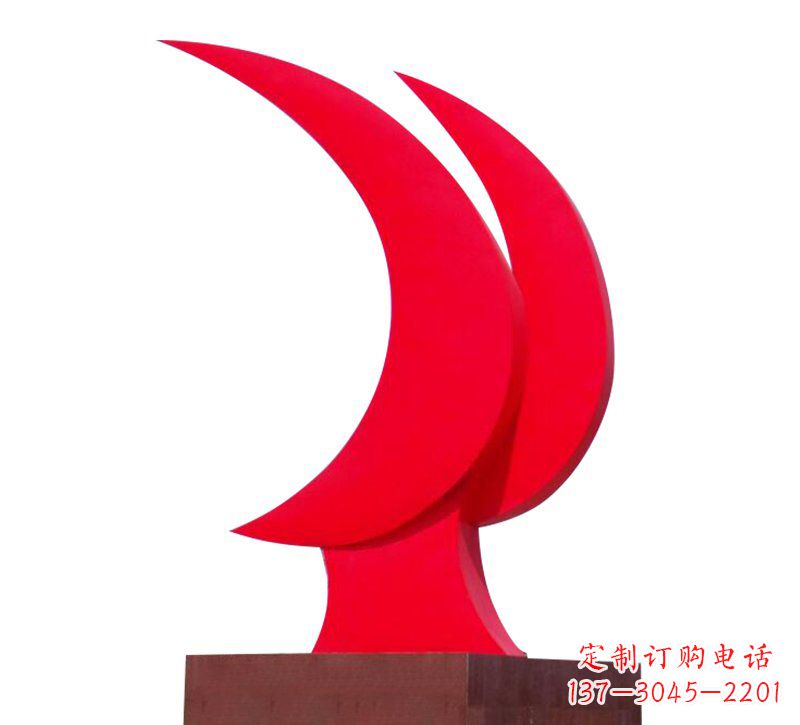 宜宾不锈钢党建党旗标志雕塑
