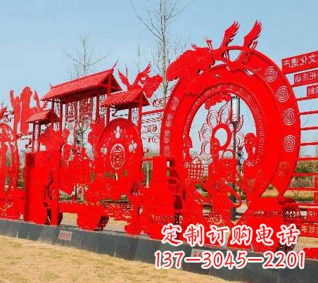 宜宾不锈钢党旗党建雕塑