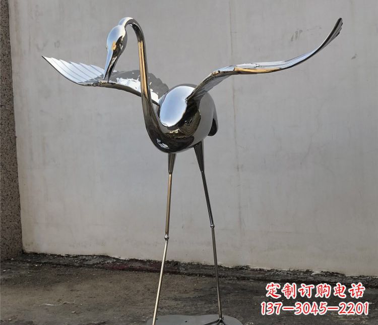 宜宾不锈钢锻造的丹顶鹤雕塑