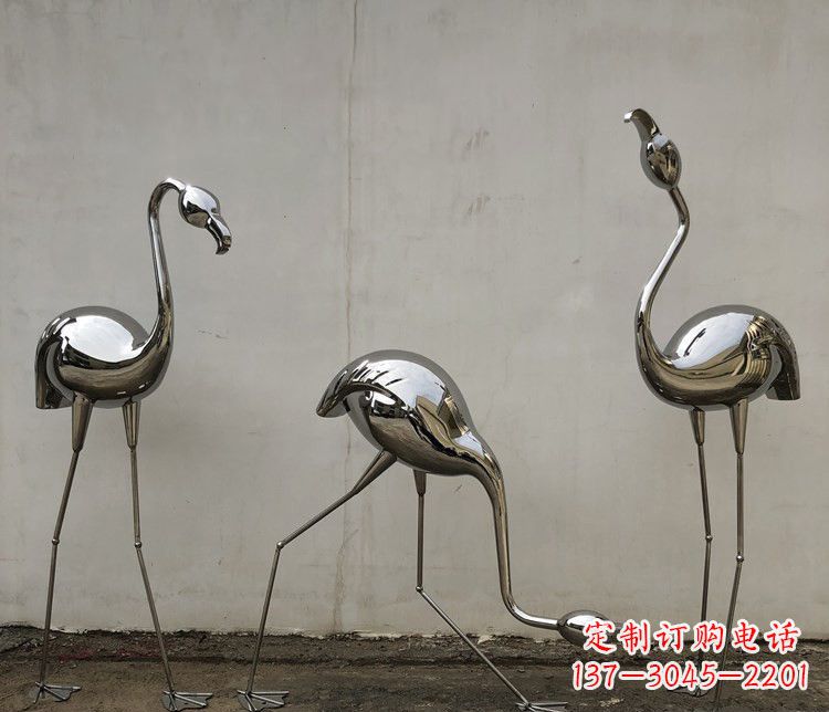 宜宾不锈钢锻造的火烈鸟雕塑