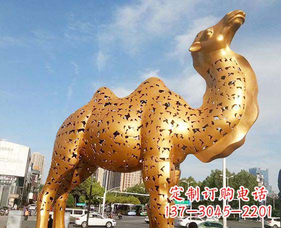 宜宾不锈钢锻造骆驼雕塑