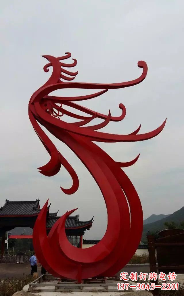 宜宾不锈钢凤凰大型抽象雕塑