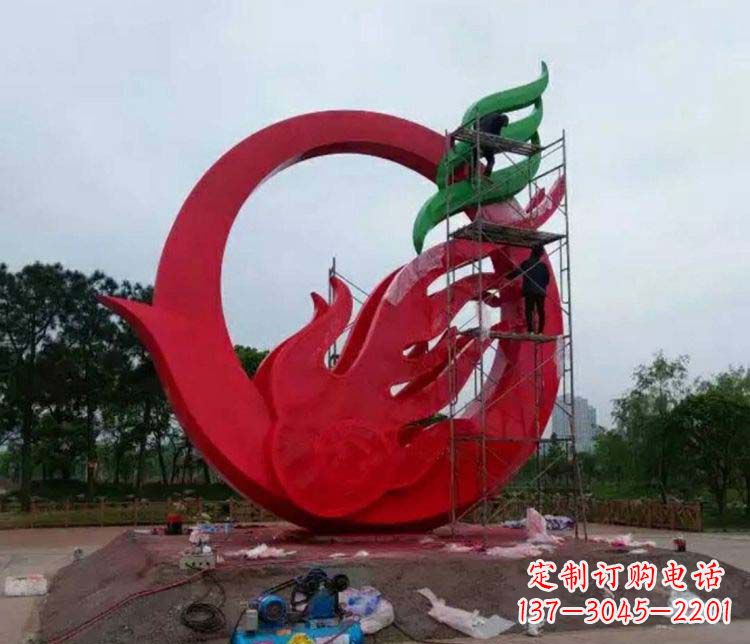 宜宾不锈钢凤凰雕塑1