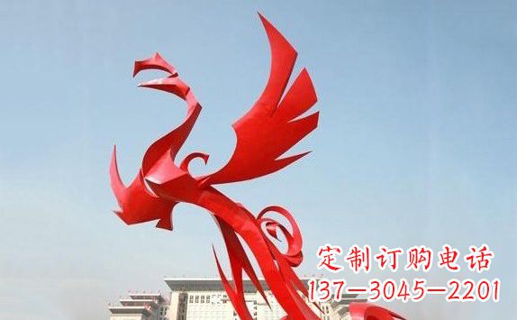 宜宾不锈钢凤凰展翅雕塑