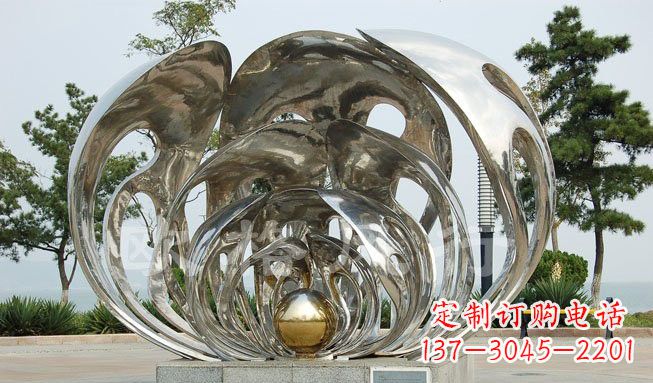 宜宾不锈钢贝壳珍珠雕塑艺术的融合
