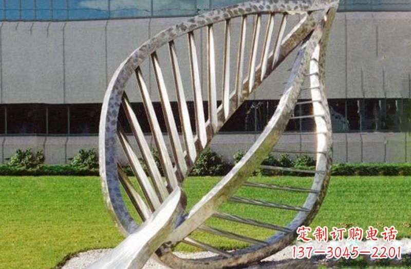 宜宾不锈钢公园抽象镂空树叶雕塑——精致美丽