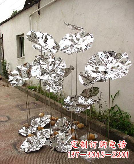 宜宾不锈钢荷叶雕塑——精美绝伦
