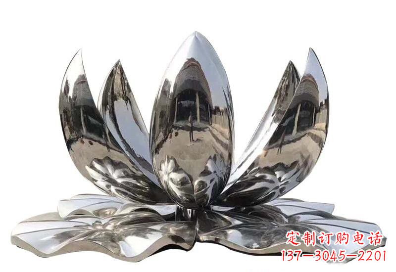 宜宾不锈钢公园镜面莲花雕塑光彩夺目