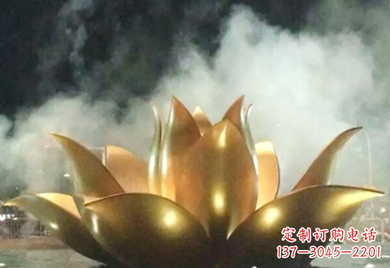 宜宾不锈钢莲花喷泉雕塑——让美景更加精彩