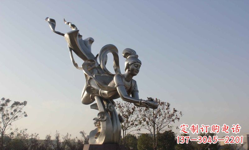宜宾不锈钢蟠桃仙女雕塑美丽的传说