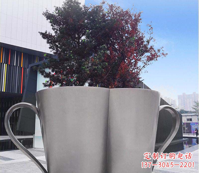宜宾不锈钢花盆雕塑美观耐用
