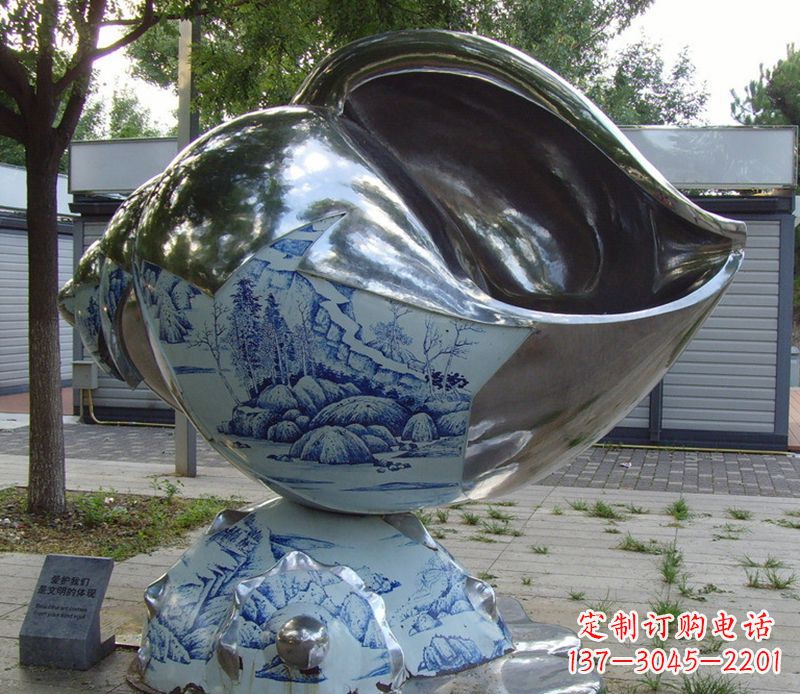 宜宾不锈钢海螺雕塑精致美观的艺术品