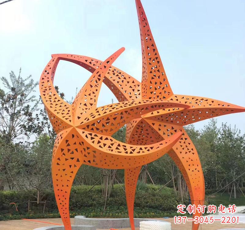 宜宾不锈钢海星海洋动物雕塑——美丽的海洋艺术