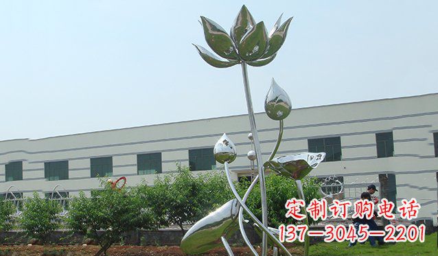 宜宾不锈钢荷花雕塑