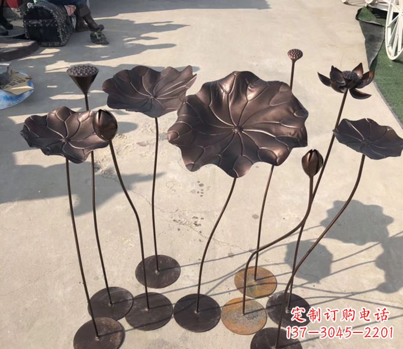 宜宾不锈钢荷花雕塑传承传统文化