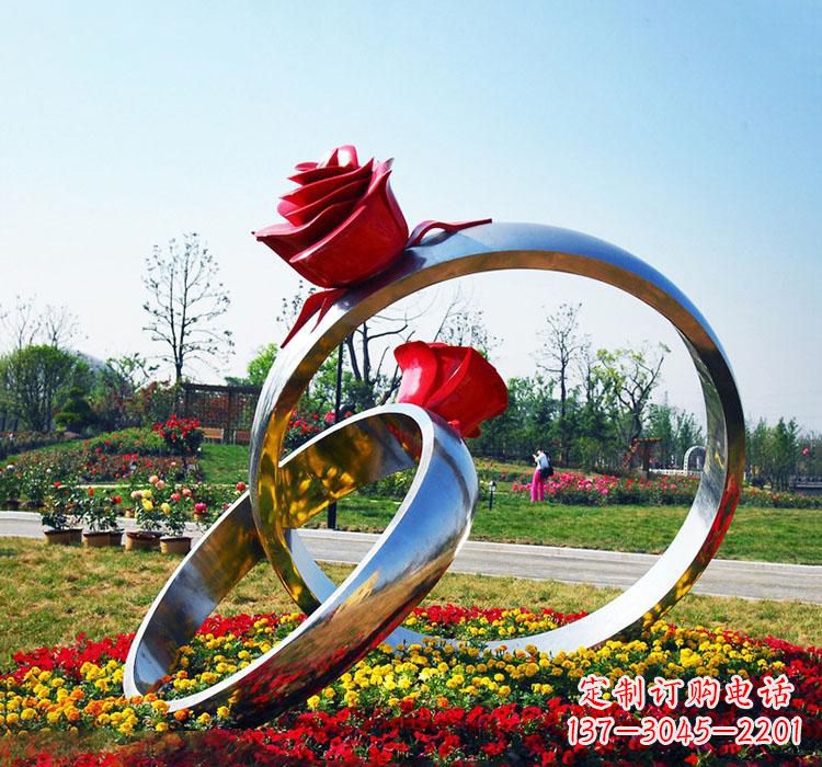 宜宾精美不锈钢戒指雕塑