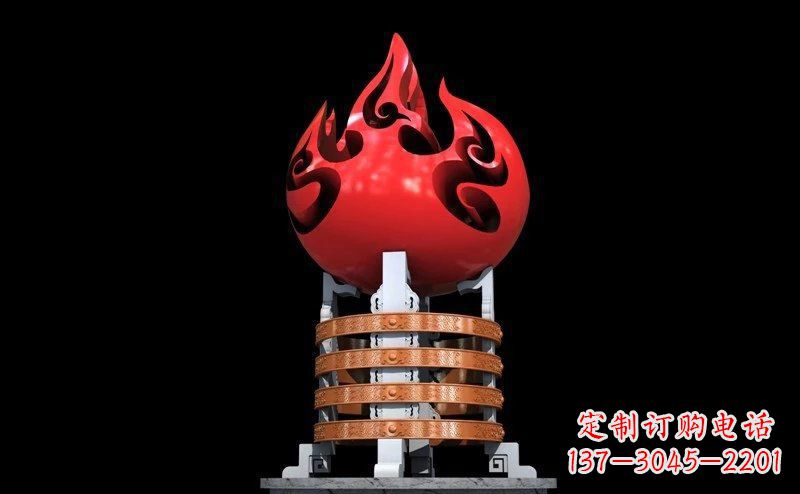 宜宾不锈钢火炬雕塑传承奋进精神