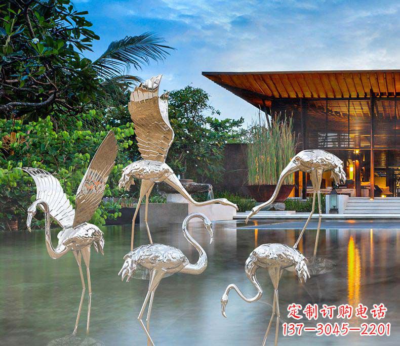 宜宾精美不锈钢火烈鸟雕塑