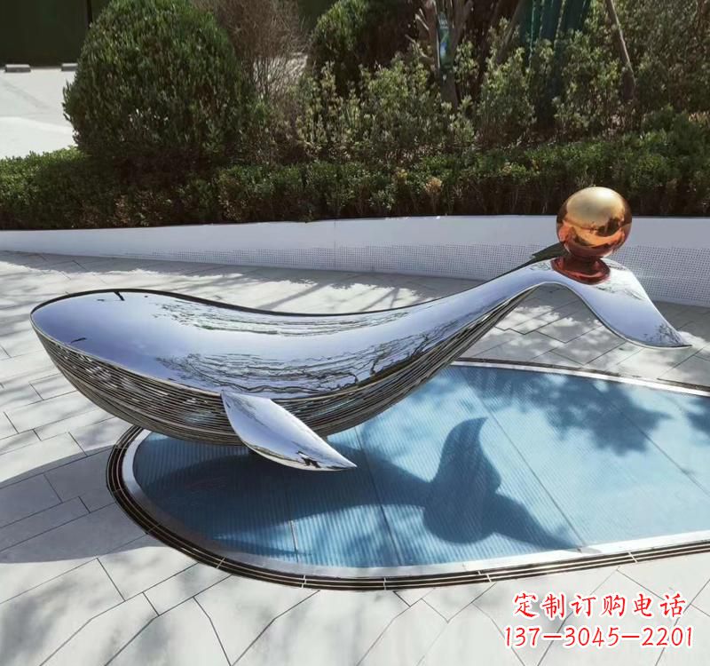 宜宾不锈钢海豚雕塑精美而优雅