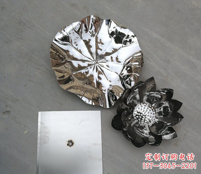 宜宾不锈钢荷叶公园景观雕塑