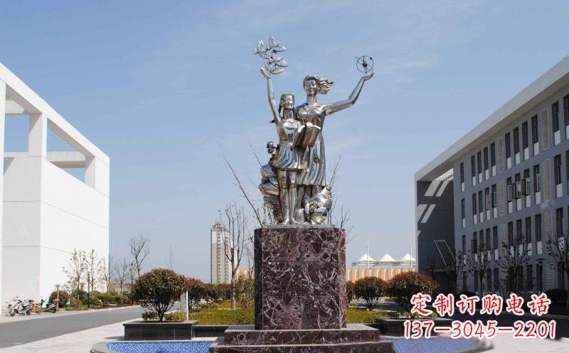 宜宾不锈钢学生雕塑——记录学生成长的精美艺术品