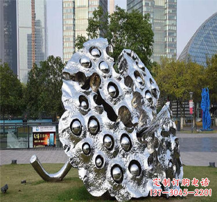 宜宾不锈钢莲蓬雕塑源自中国传统文化的精美作品