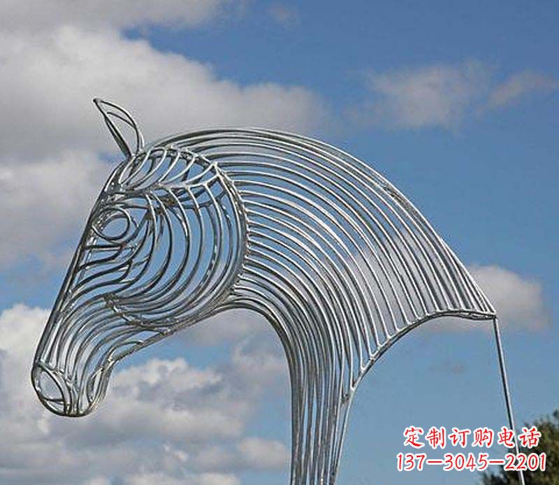 宜宾不锈钢马头雕塑抽象雕塑的新突破