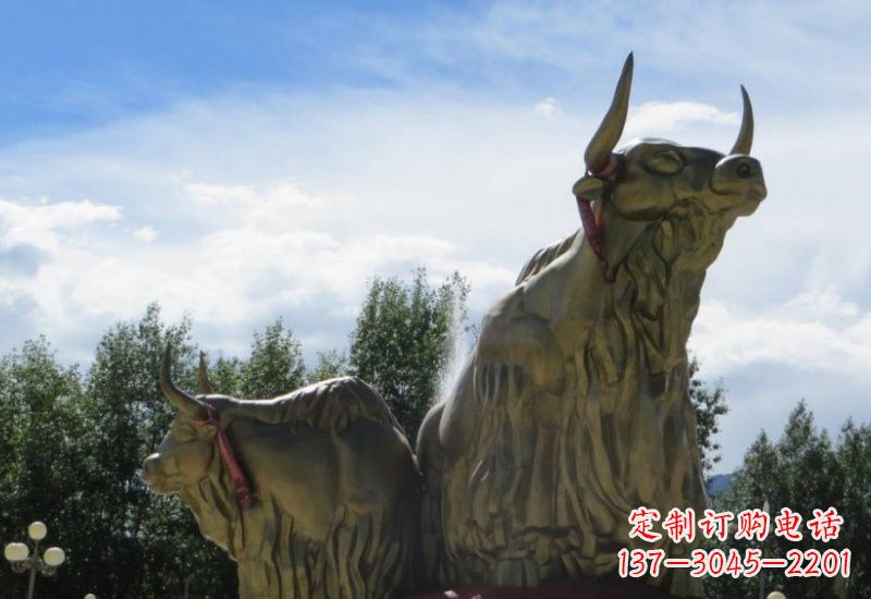 宜宾不锈钢牦牛雕塑一种传统文化的精美传承