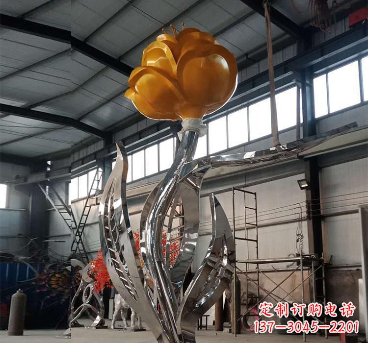 宜宾不锈钢玫瑰花雕塑一款非凡的艺术品