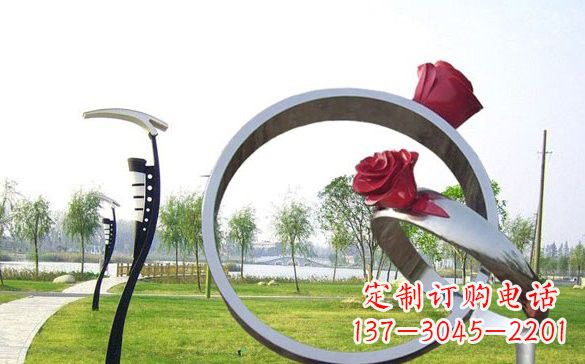宜宾不锈钢玫瑰花戒指精致雕塑之美