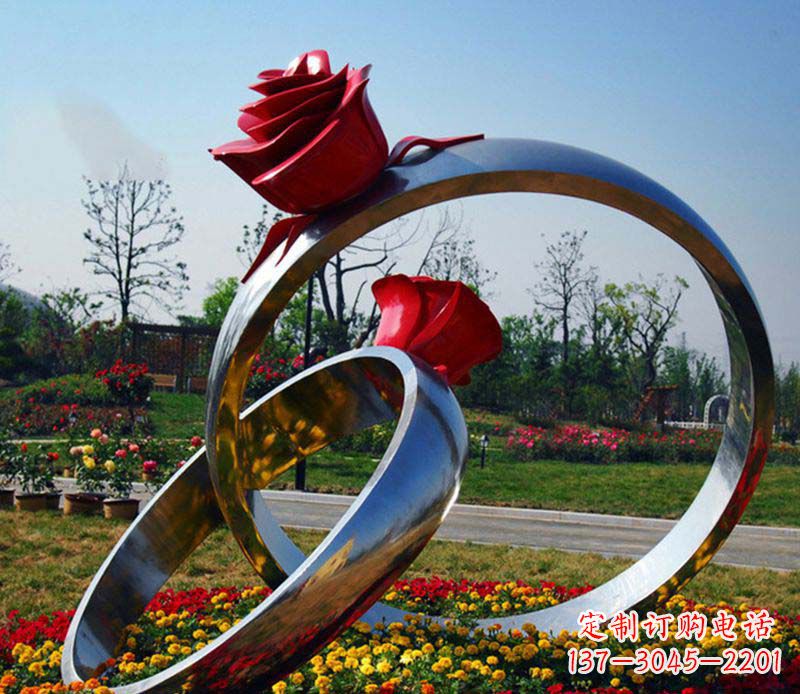 宜宾不锈钢玫瑰戒指精美的艺术品