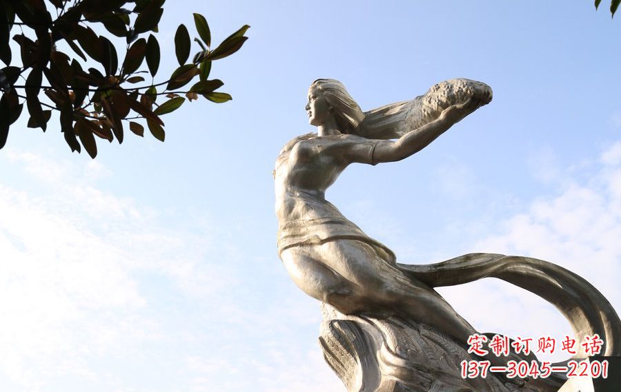 宜宾不锈钢女娲神话人物雕塑