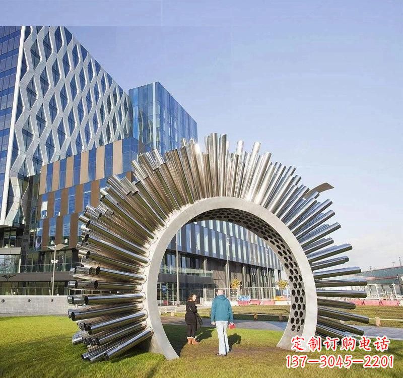 宜宾不锈钢拱门雕塑高雅典雅的艺术