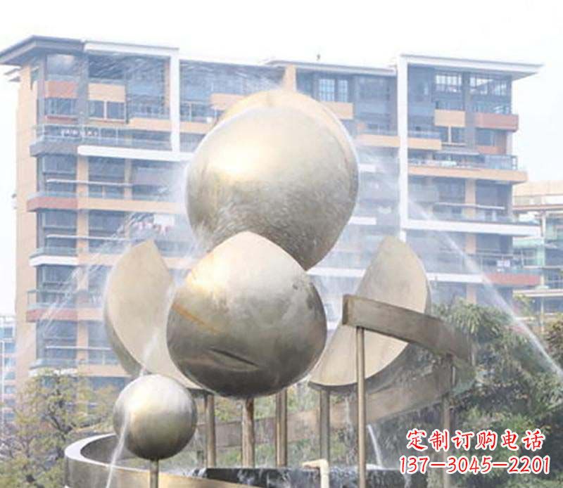 宜宾不锈钢喷泉雕塑1