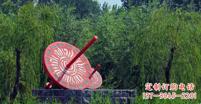 宜宾不锈钢日晷校园雕塑点亮校园时光