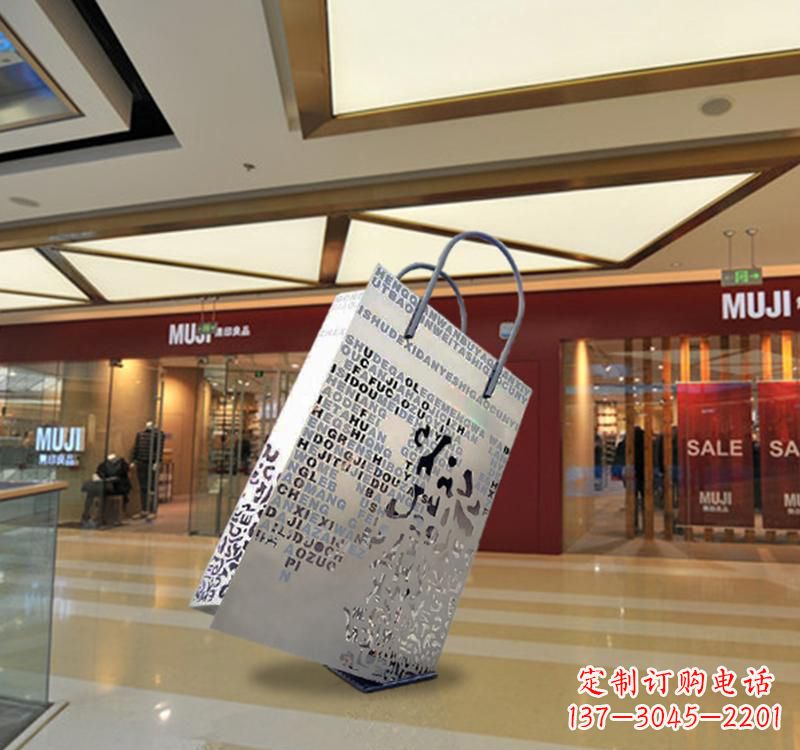 宜宾不锈钢购物袋雕塑给消费者带来更好的购物体验