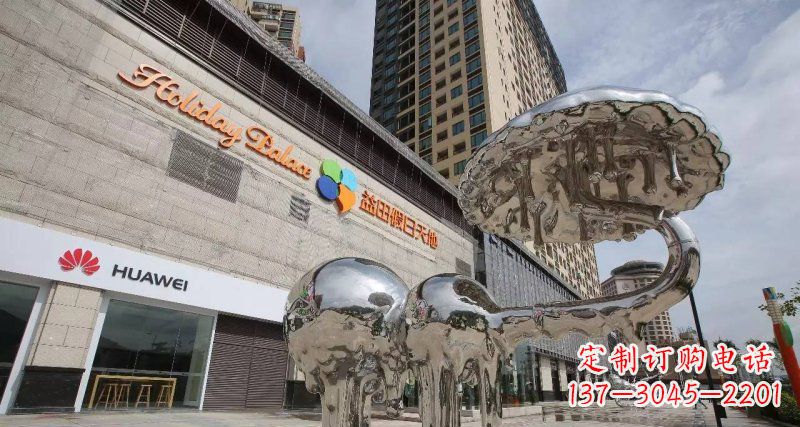 宜宾不锈钢门前的大象雕塑