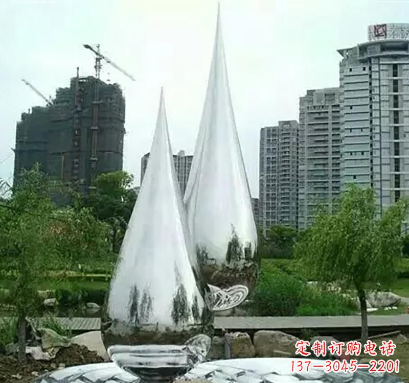 宜宾不锈钢水滴拱门雕塑