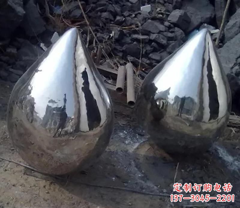 宜宾不锈钢水滴景观雕塑