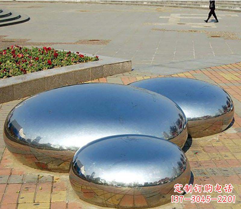 宜宾不锈钢水滴校园雕塑