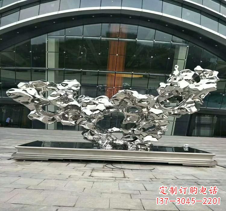 宜宾不锈钢太湖石抽象雕塑