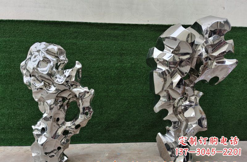 宜宾不锈钢太湖石景观雕塑