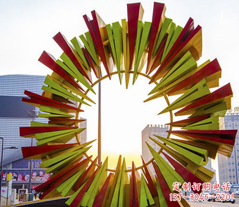 宜宾不锈钢太阳花广场景观雕塑