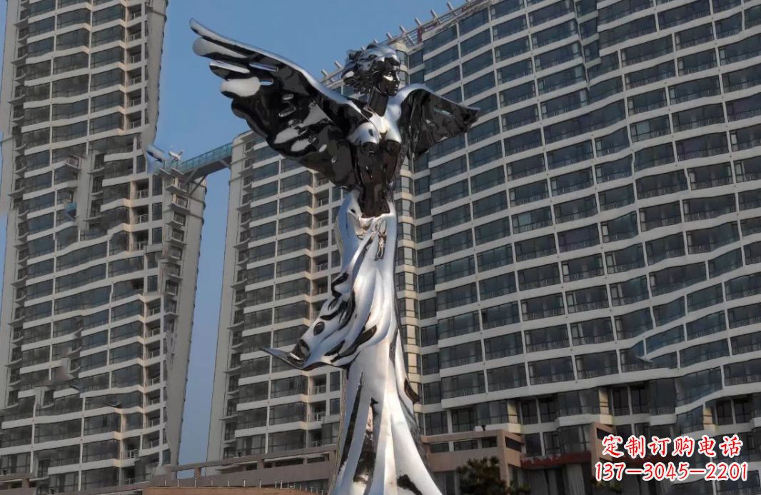 宜宾不锈钢天使城市景观雕塑