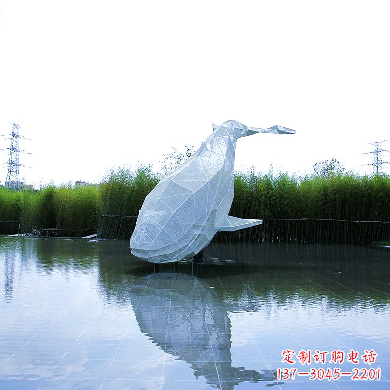 宜宾精美的不锈钢鲸鱼雕塑